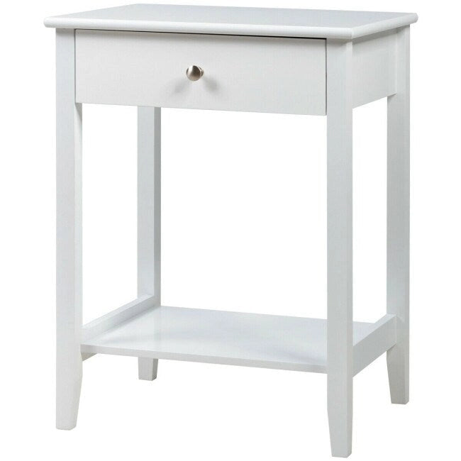 Table de chevet en bois avec rangement