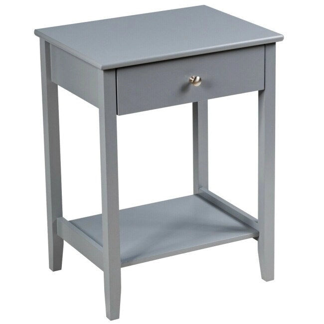 Table de chevet en bois avec rangement