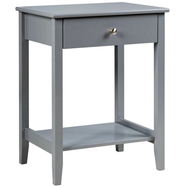 Table de chevet en bois avec rangement
