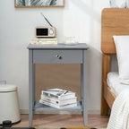 Table de chevet en bois avec rangement