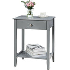 Table de chevet en bois avec rangement
