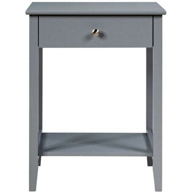 Table de chevet en bois avec rangement