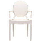 Fauteuil en plastique transparent empilable avec accoudoirs, chaise d'appoint, de salle à manger, de designer, moderne, de bureau, de travail.