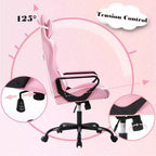 FDW Chaise de Bureau Chaise Gaming Chaise de Bureau Fauteuil de Direction avec Support Lombaire Tabouret Réglable Chaise d'Ordinateur Pivotante à Roulettes