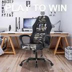 FDW Racing Gaming Chair Home Office Chair Ergonomic Desk Chair Massage PU Leather Computer Chair with Lumbar Support Headrest Armrest