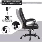 FDW Racing Gaming Chair Home Office Chair Ergonomic Desk Chair Massage PU Leather Computer Chair with Lumbar Support Headrest Armrest