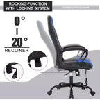 FDW Racing Gaming Chair Home Office Chair Ergonomic Desk Chair Massage PU Leather Computer Chair with Lumbar Support Headrest Armrest