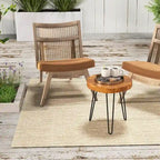 Table d'appoint en teck recyclé