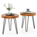 Table d'appoint en teck recyclé