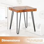 Table d'appoint en teck recyclé