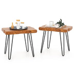 Table d'appoint en teck recyclé
