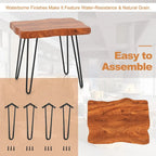 Table d'appoint en teck recyclé