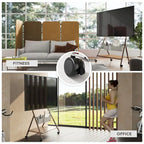 Meuble TV roulant moderne FITUEYES pour téléviseurs de 55 à 78 pouces, Chariot TV mobile pour salon et appartement