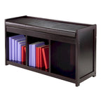 Addison 2-Pc Storage Bench with Seat Cushion, Espresso - 37.5W x 13.5D x 20.87H