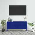 vidaXL TV Stand TV Unit Sideboard Home TV Console Media Unit Cupboard Steel - 41.3 x 13.8 x 19.7
