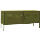 vidaXL TV Stand TV Unit Sideboard Home TV Console Media Unit Cupboard Steel - 41.3 x 13.8 x 19.7