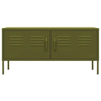 vidaXL TV Stand TV Unit Sideboard Home TV Console Media Unit Cupboard Steel - 41.3 x 13.8 x 19.7