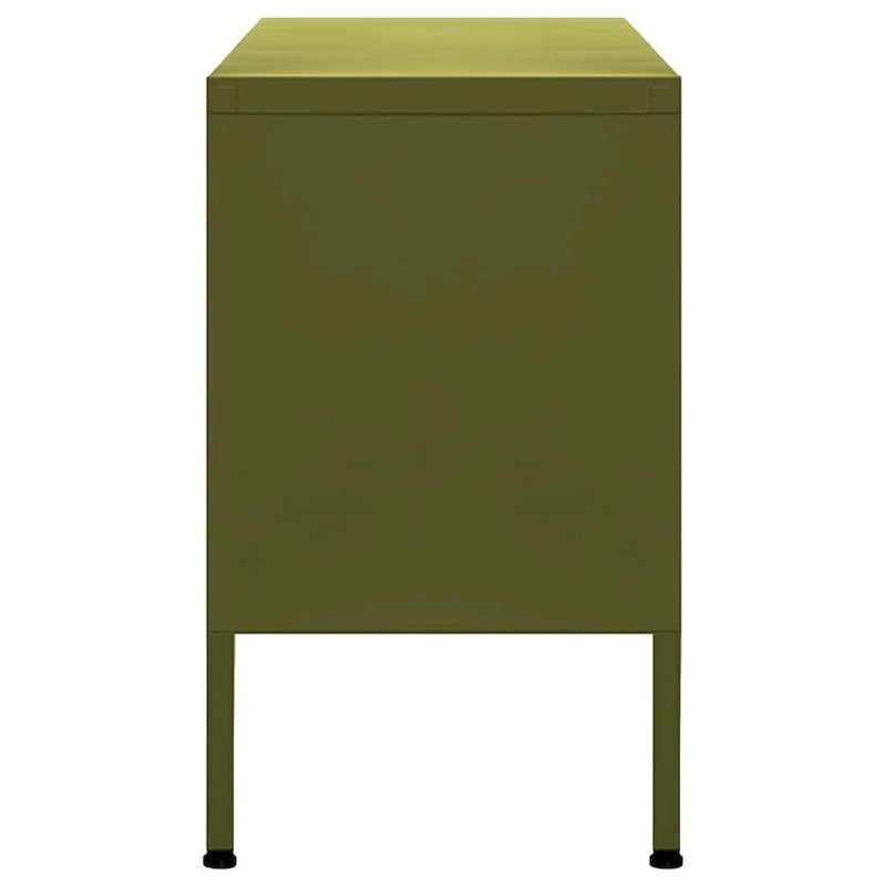 vidaXL TV Stand TV Unit Sideboard Home TV Console Media Unit Cupboard Steel - 41.3 x 13.8 x 19.7
