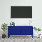 vidaXL TV Stand TV Unit Sideboard Home TV Console Media Unit Cupboard Steel - 41.3 x 13.8 x 19.7