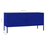 vidaXL TV Stand TV Unit Sideboard Home TV Console Media Unit Cupboard Steel - 41.3 x 13.8 x 19.7