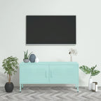 vidaXL TV Stand TV Unit Sideboard Home TV Console Media Unit Cupboard Steel - 41.3 x 13.8 x 19.7