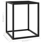 vidaXL Table basse noire avec verre noir 40 x 40 x 50 cm - 40 x 40 x 50