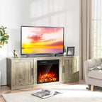 Costway 58 Fireplace TV Stand Entertainment Console W/ 18 Electric