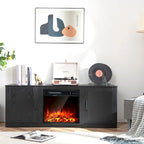 Costway 58 Fireplace TV Stand Entertainment Console W/ 18 Electric