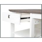 Saint Birch Finley Contemporary Two-Tone 59-inch Writing Desk with Storage