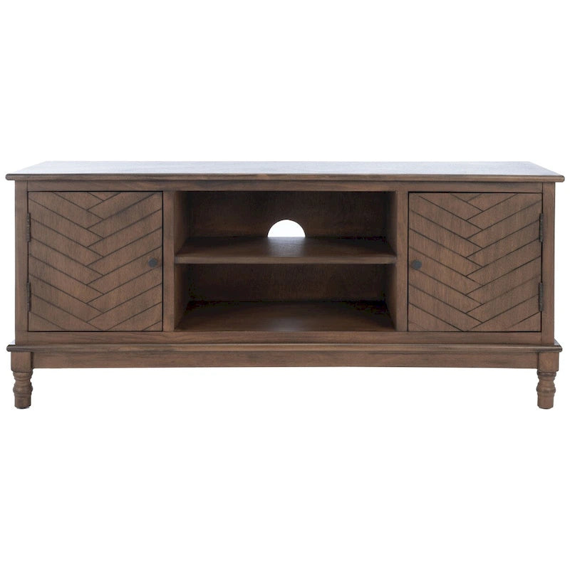SAFAVIEH Echo 2-Door 2-Shelf Storage TV Media Stand - 47.3 W x 15.8 L x 20 H - 47Wx16Dx20H