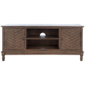 SAFAVIEH Echo 2-Door 2-Shelf Storage TV Media Stand - 47.3 W x 15.8 L x 20 H - 47Wx16Dx20H
