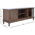 SAFAVIEH Echo 2-Door 2-Shelf Storage TV Media Stand - 47.3 W x 15.8 L x 20 H - 47Wx16Dx20H