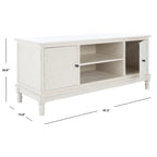 SAFAVIEH Echo 2-Door 2-Shelf Storage TV Media Stand - 47.3 W x 15.8 L x 20 H - 47Wx16Dx20H