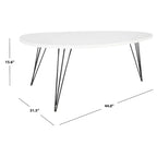 Table basse SAFAVIEH Louann finition chêne/noir - 44 x 31.5 x 15.6 - 44x32x16H