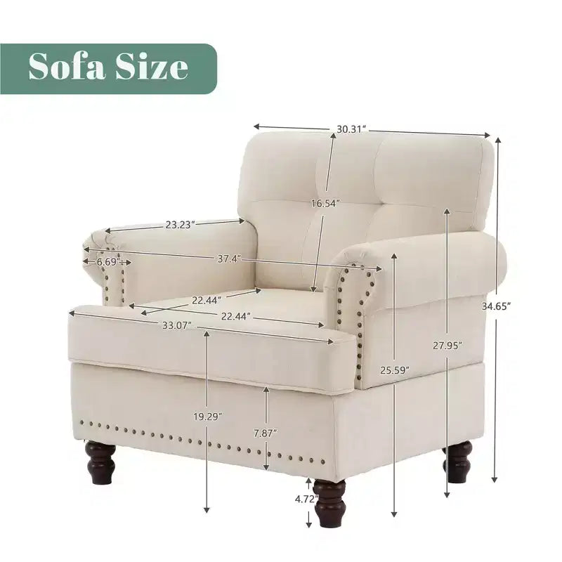 Hyleory 67.32 and 33.07 Upholstered Chenille Sofa Set for Living Room