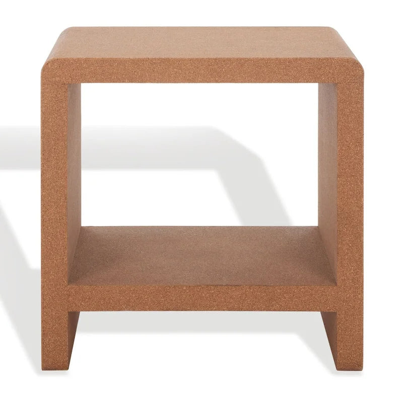 SAFAVIEH Couture Liivia Cork Cork Accent Table - 18 W x 14 D x 18 H - 18Wx14Dx18H