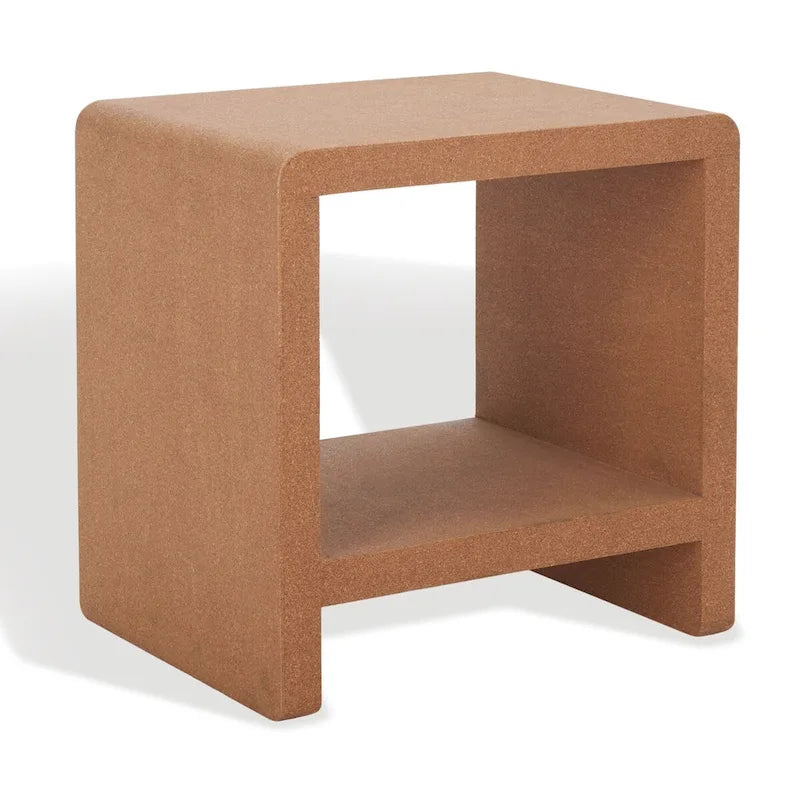 SAFAVIEH Couture Liivia Cork Cork Accent Table - 18 W x 14 D x 18 H - 18Wx14Dx18H