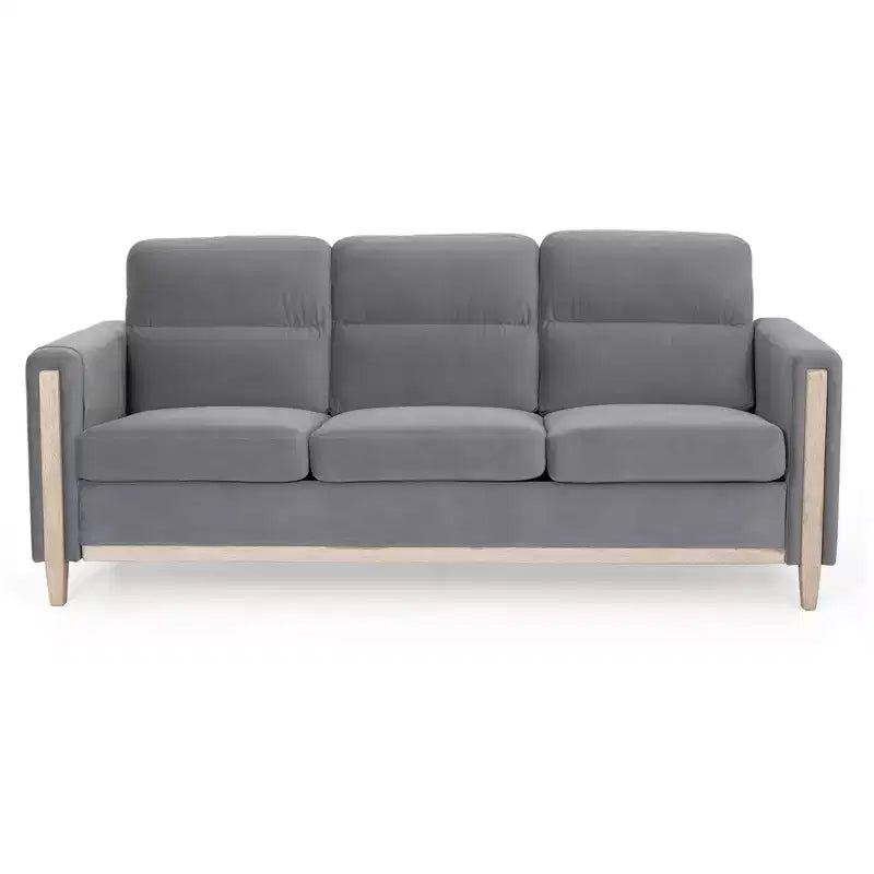GDFStudio Addison 3-Seater 80 Sofa with Side Pockets and Rubber Wood Legs