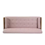 Christopher Knight Home Canapé Jalon 3 places capitonné avec traversins, Blush clair/Noyer foncé