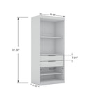 Mulberry Open 1 Sectional Modern Armoire Wardrobe Closet