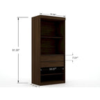Mulberry Open 1 Sectional Modern Armoire Wardrobe Closet