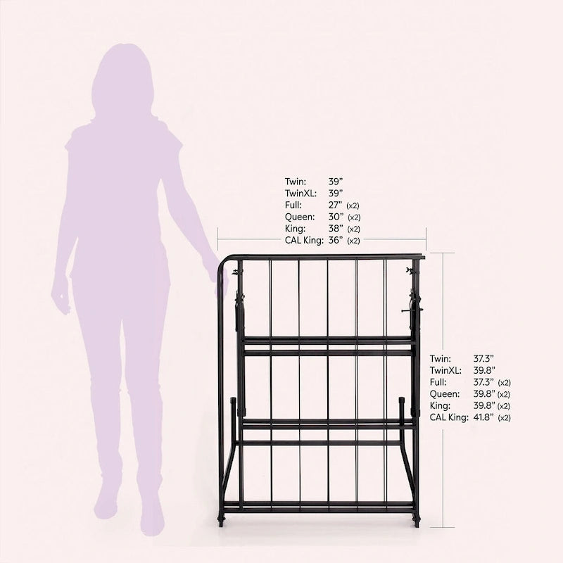 18 Inch Metal Platform Bed Frame by Crown Comfort