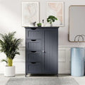 Bathroom Floor Cabinet with 4 Drawers and Cupboard - 32.5 Inch