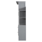 Full Size Murphy Wall Bed with Shelves, 4 Drawers and LED Lights