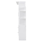 Full Size Murphy Wall Bed with Shelves, 4 Drawers and LED Lights
