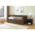 Lit de repos double rembourré avec lit gigogne - Capitonnage - Clous décoratifs