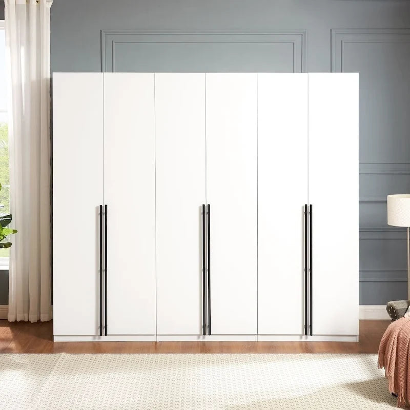 Manhattan Comfort Lee Modern 3.0 Freestanding Wardrobe Closet Armoire Set of 3