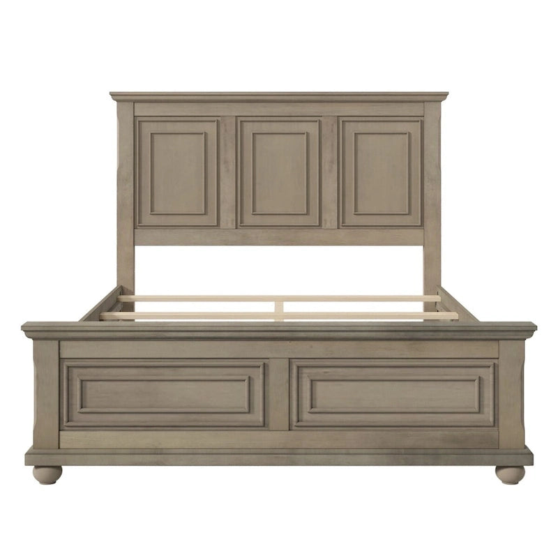 Lit Queen Vintage en Pin de Style Campagne Traditionnel