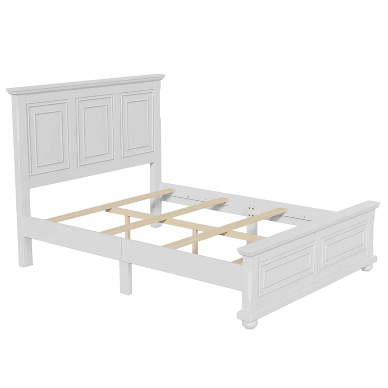 Lit Queen Vintage en Pin de Style Campagne Traditionnel