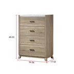 Daemon 3 Piece Light Brown Panel Bedroom Set